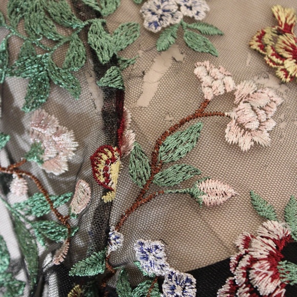 Marchesa Notte Floral Mesh Cocktail Dress, 2 - Picture 8 of 14